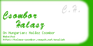 csombor halasz business card