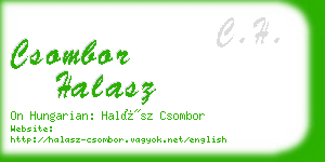 csombor halasz business card